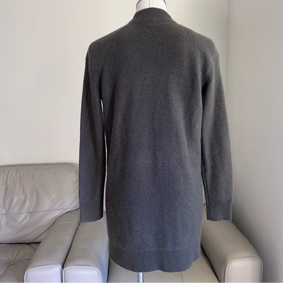 C By Bloomingdale’s 100% 2-ply Brushed Cashmere Cardigan XS Open Front Pockets - Picture 13 of 15